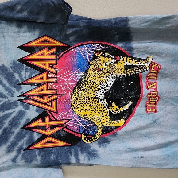 Def Leppard 'high and dry' tie dye band short sleeve t-shirt, size small - Picture 2 of 4
